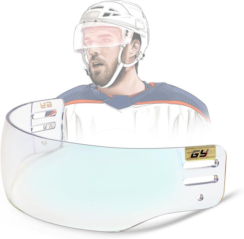 GY Hockey Visor Youth Hockey Helmet Half Face Visor Adult Hockey Face Mask Visor Inside Anti-Fog Outside Anti-Scratch/CE Certified - Image 1